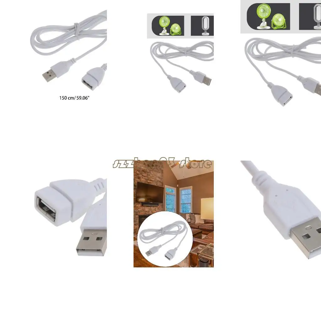 367C USB Extension Cable Cable Male Plug To Female Socket Extention USB Cord 5ft