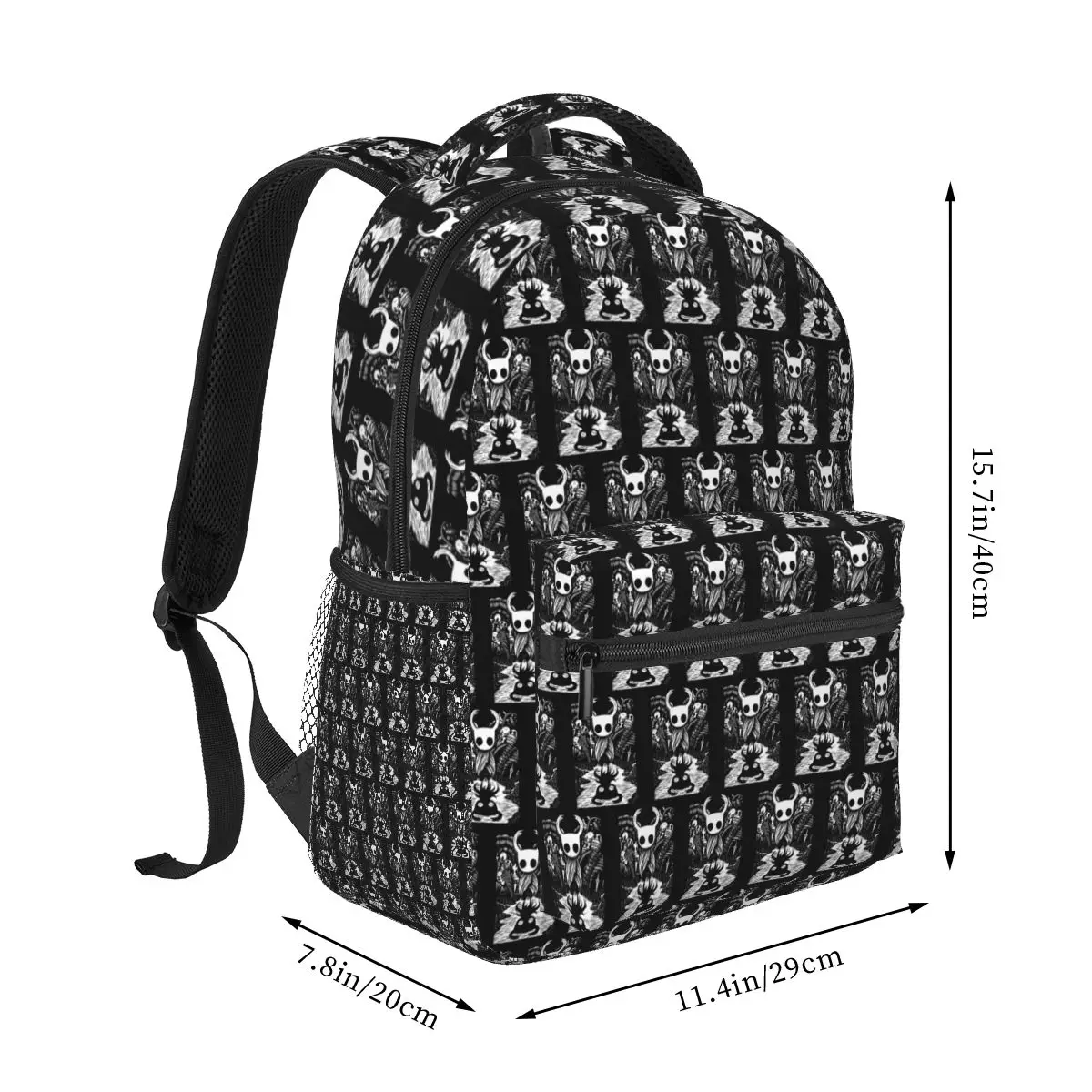 Ghost Knight Graphic Art Hollow Knight Funny Game Backpacks Boys Girls Bookbag Students School Bags Travel Rucksack Shoulder Bag