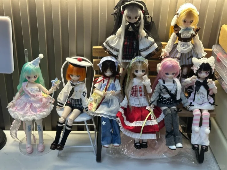 Original SyncyLand OOTD BJD Blind Box Niedliche Anime-Puppe mit Beweglichen Gelenken und Echthaar Key 2 Mini Sammelfigur Wohndekor Geschenk – Detail 1