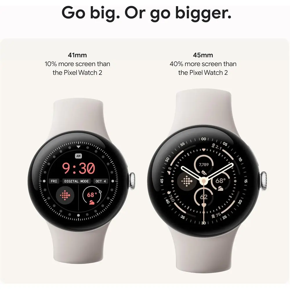 Pixel Watch 3 (45mm) 2024 el - Android Smartwatch, Heart Rate Tracking, itbit d Running, itnInsights, 24-Hour Battery - Matte Ha