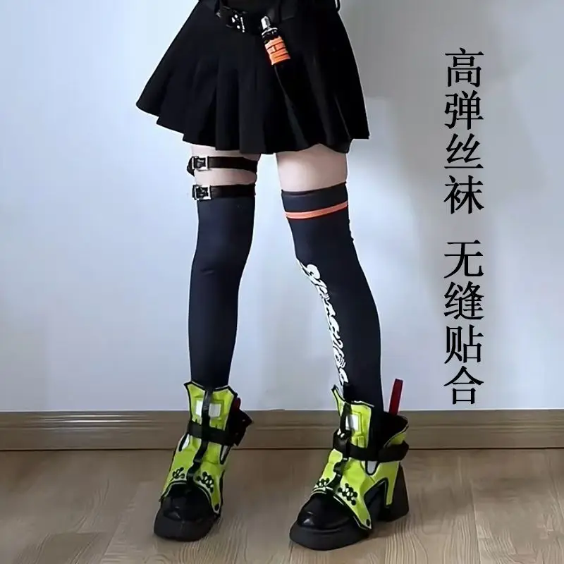 Anby Demara Cosplay Costume Stockings Zenless Zone Zero Velvet knee high socks Props Cunning Hares Halloween Party for Women
