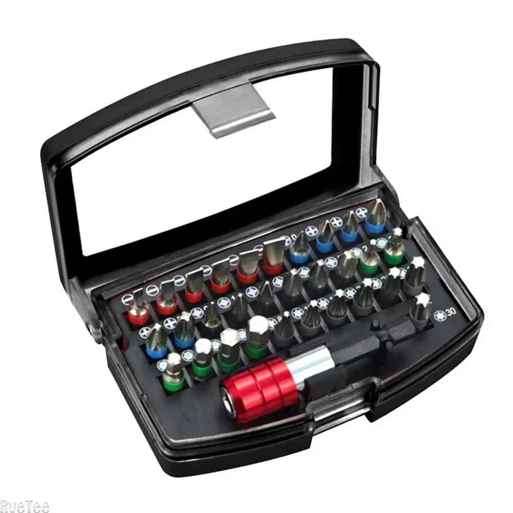 32Pcs Electric Screwdriver Bits Set S2 Torx Bits Socket Quick Release Connector Complete Tool Kits Home-appliance Repair Tools