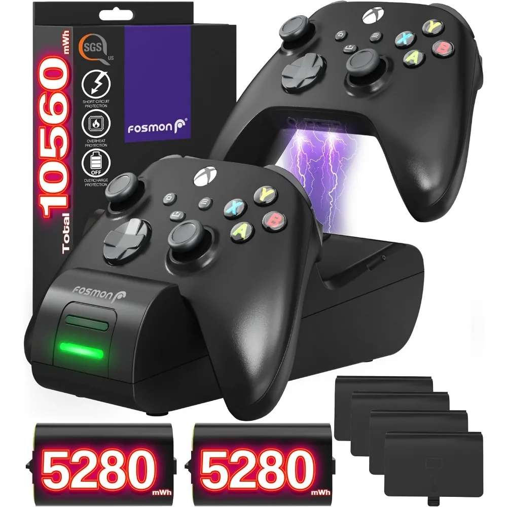 Fast Charging Station for Xbox Controllers with Batteries