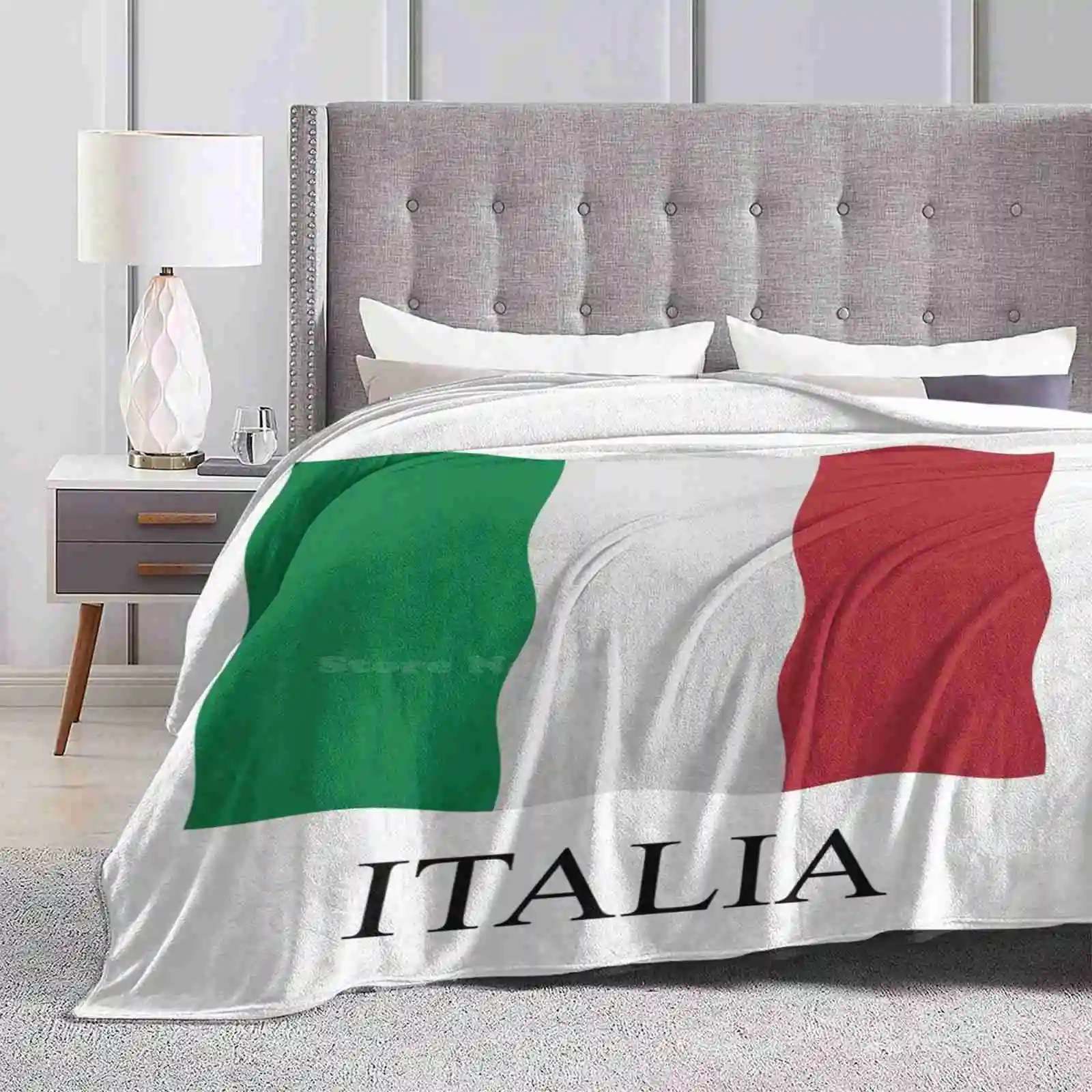 Italia Flag Hot Sale Printing High Qiality Warm Flannel Blanket Nationale Country Pais Land Symbolic Italy Italiano Flags