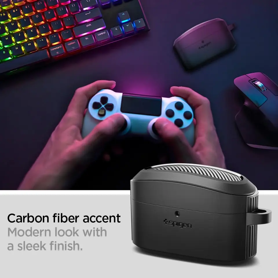 ポニーヘッドフォン用のspigen頑丈なアーマーブラックケース、WF