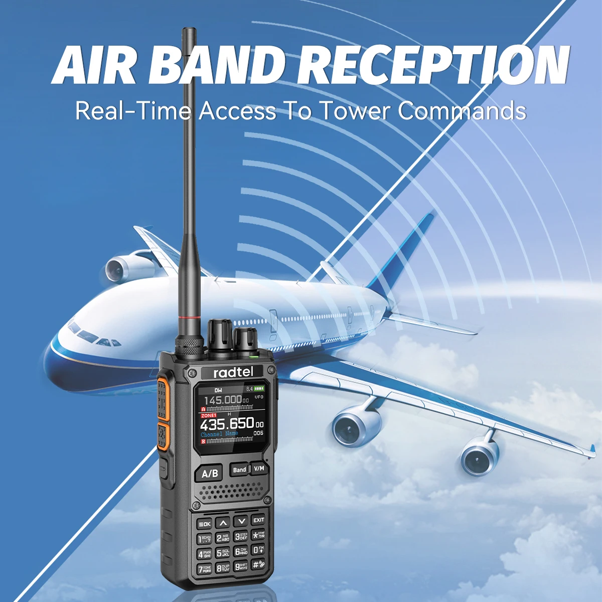 Radtel RT-920 ShortWave UHF VHF LSB USB CW Rx เครื่องวิเคราะห์สเปกตรัมวิทยุ AM FM Ham Radio เครื่องชาร์จเดสก์ท็อปและเครื่องส่งรับวิทยุประเภท C