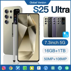 2024 Brand New S25 Ultra Smartphone 5G Original Mobile Phone 16+1TB 7.3inch HD Screen Unlocked Dual SIM Cards Cell phone