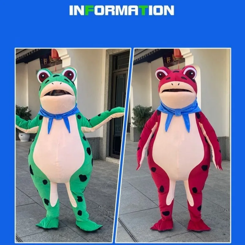 

Inflatable frog Doll Funny Full Body Blow Up costume Propaganda Mascot Cartoon anime cosplay for Adult halloween Easter Parties