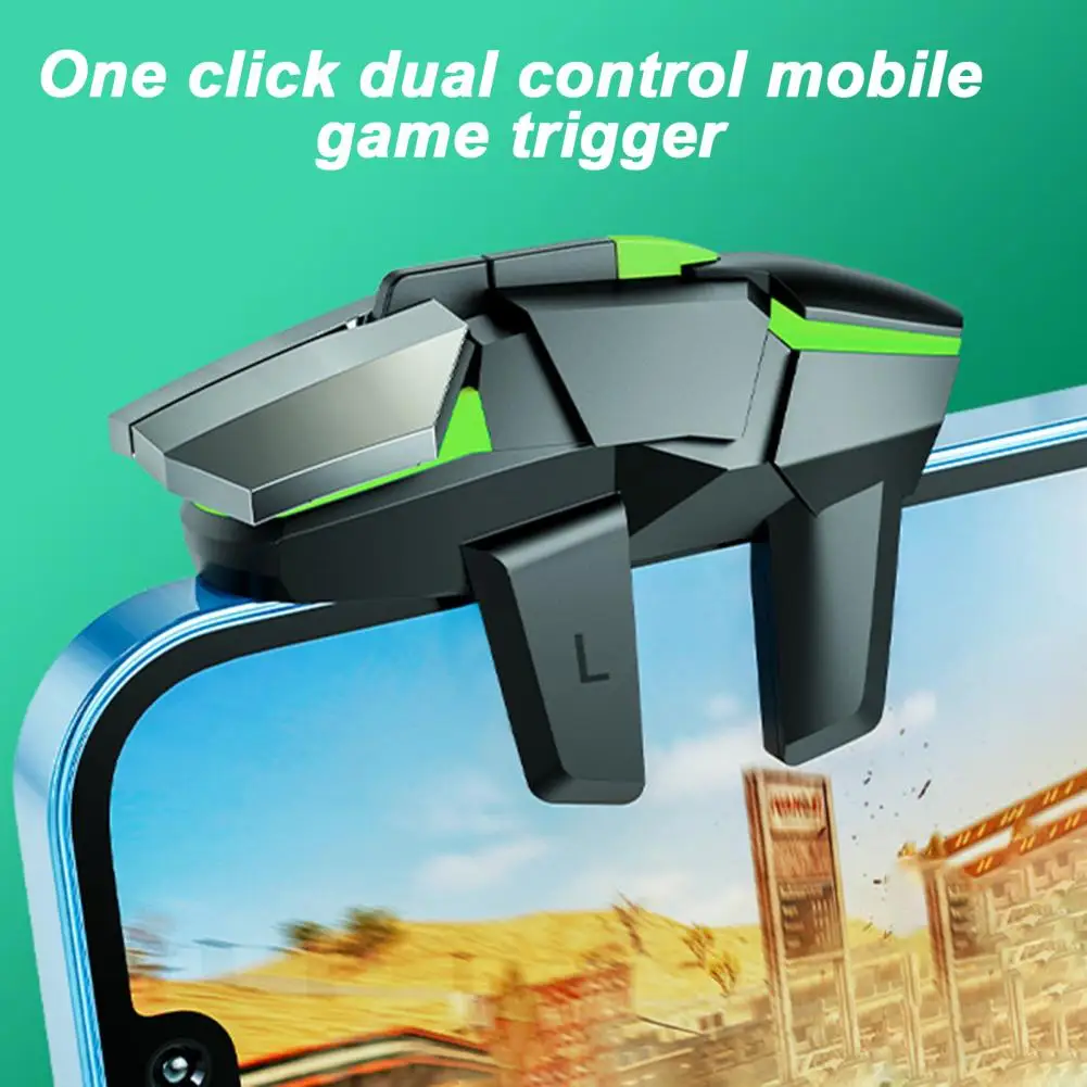 ユニバーサルデュアルコントロールモバイルゲームコントローラー、高感度トリガー、照準ゲーム、ゲームパッドグリップ、ジョイスティック、2個