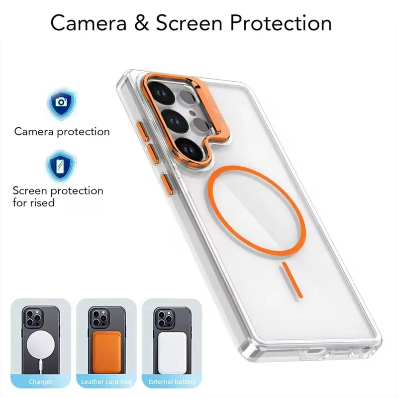 Magnetic Clear For Magsafe Phone Case For Samsung Galaxy S26 S25 S24 S23 Plus S22 Ultra Edge FE A26 A17 A16 Camera Bracket Cover - view 2