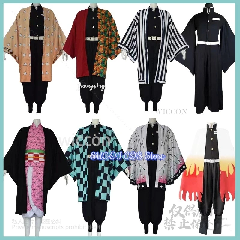 

New Halloween Party Adult Children Anime Demon Tanjiro Slayer Nezuko 코스프레 Tanjirou Nezuko Agatsuma Kanawo 코스프레 Costume