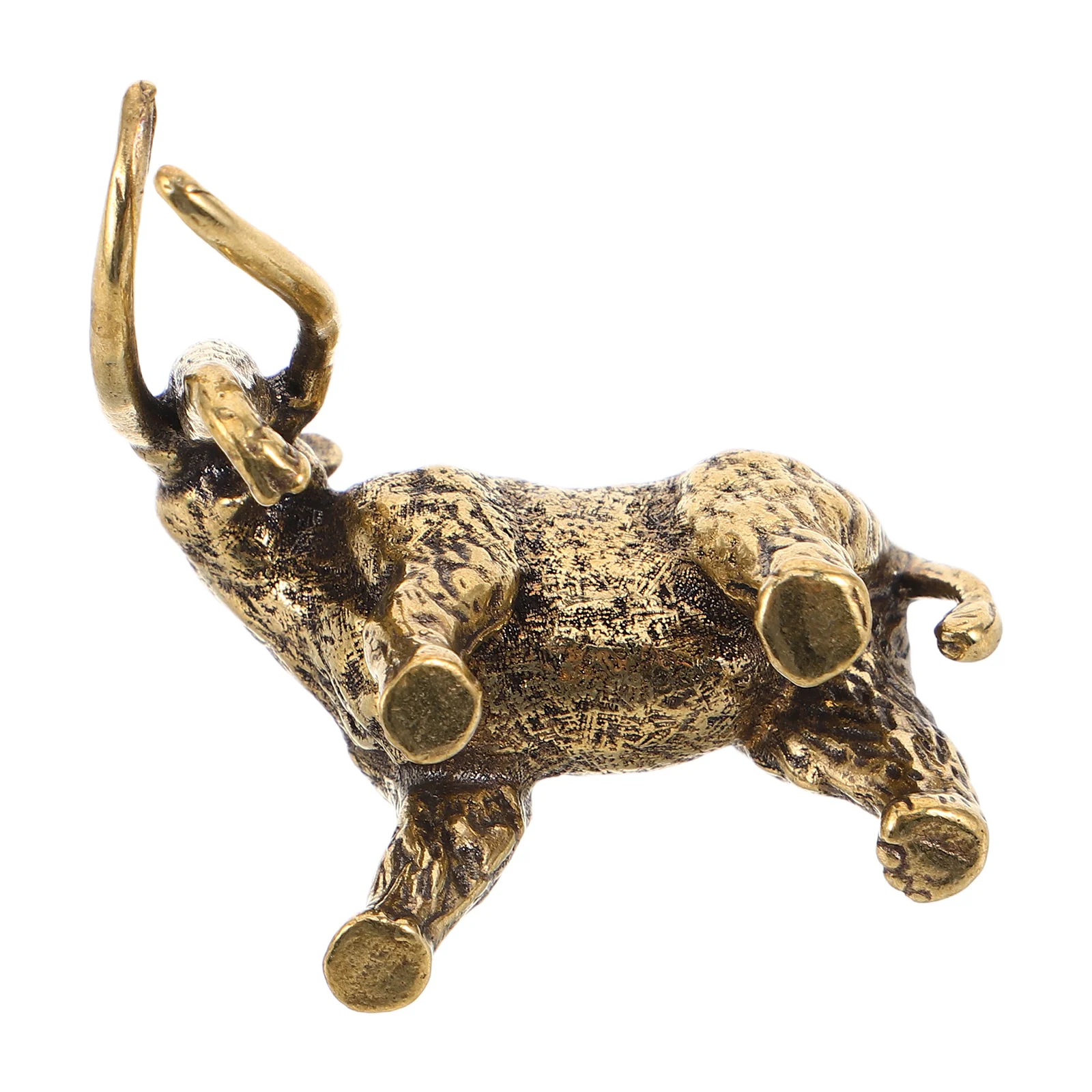 

Small Brass Elephant Statue Vintage Miniature Animal Sculpture Ornament Tea Pet Desktop Sculpture Retro Brass Animal