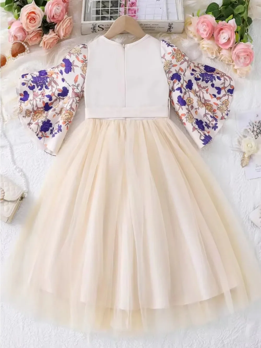 무슬림 어린이 소녀 아바야 파티 드레스 꽃무늬 롱 로브 띠 이드 라마단 이슬람 두바이 카프탄 2026 어린이 의상 잘라비야