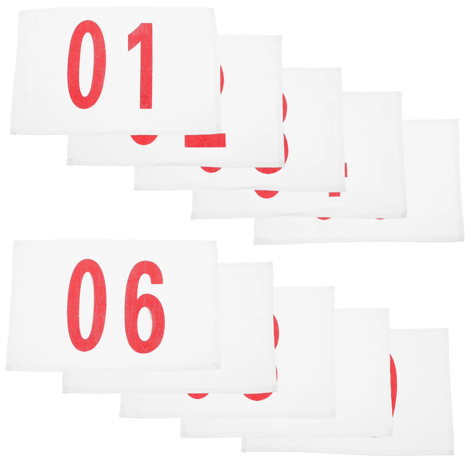 10 Pack Cotton Race Bibs Bib Numbers for School Sports Meet Portable Number Display Bibs Competition Number Tags