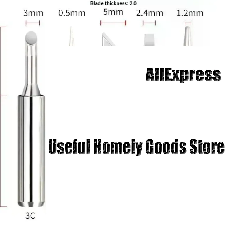 5Pcs/10Pcs DIY 900M-T Soldering Iron Tips Set Pure Copper Electric Soldering Iron Replacement Head For DIY Electronic Repair