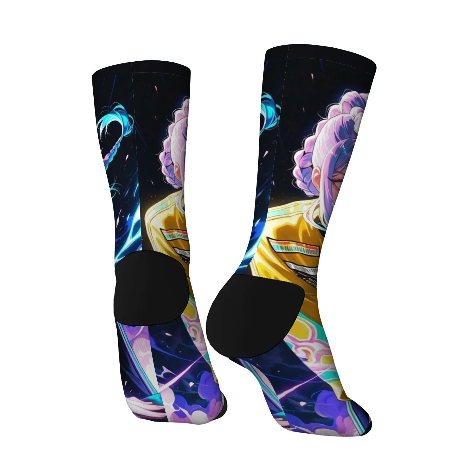 Calzini per ragazze K-POP Cyber Trend Cartoon Hunter Colorati con calzini elasticizzati unisex da strada per casual quotidiano e amante degli anime