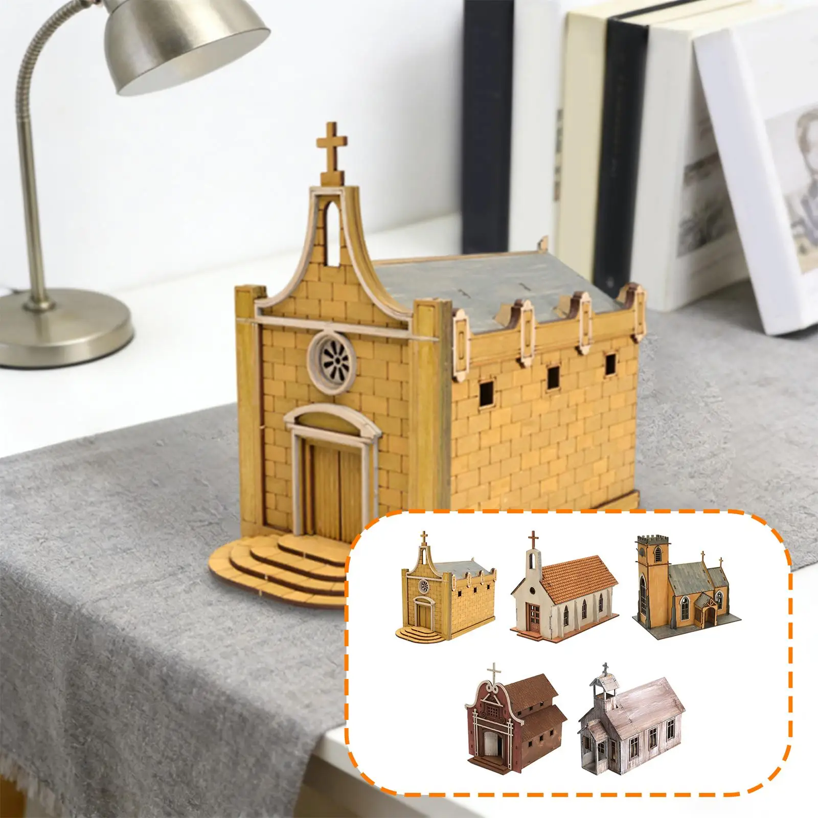 แบบจำลองอาคารสถาปัตยกรรมขนาด 1:72 ฉากสถาปัตยกรรมไม้ วัสดุก่อสร้างสำหรับประกอบบนโต๊ะทราย