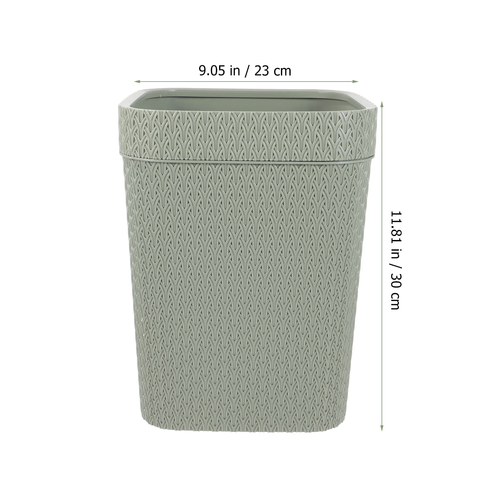 

Woven Trash Can 10L Retro Style Plastic Waste Basket For Kitchen Bedroom Office Household Garbage Bin Storage Container