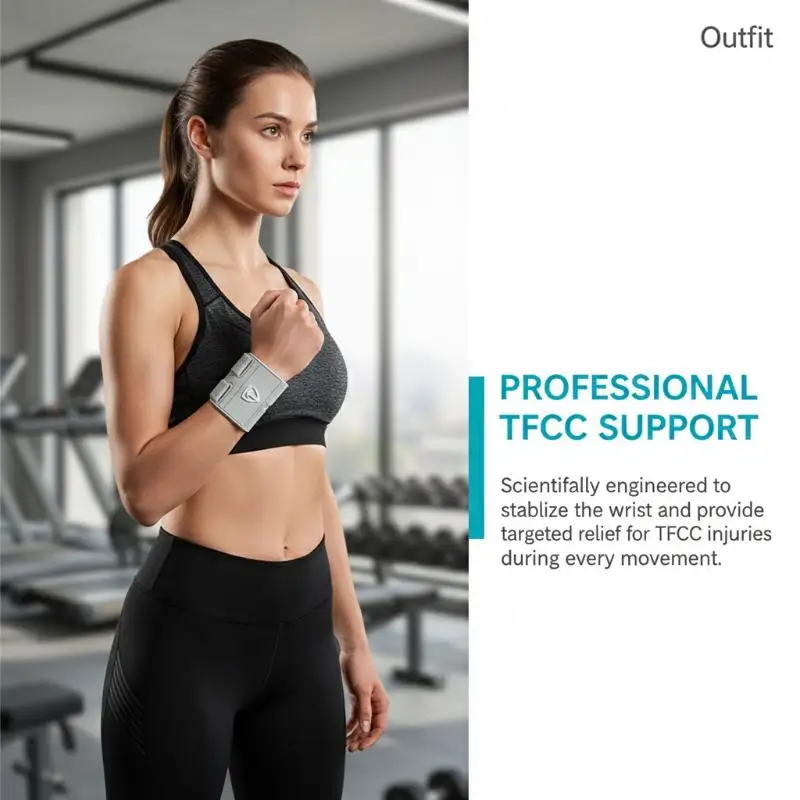 TFCC Wrist Compression Brace Adjustable Band for Ulnar Sided Pain Relief Ergonomic Design for Comfortable Extended Wear