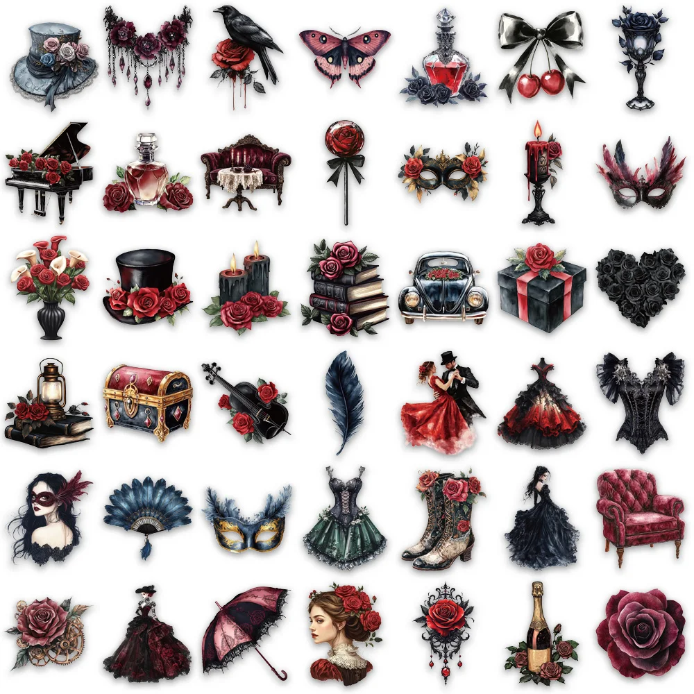 50PCS Masked Ball Graffiti สติกเกอร์ Scrapbooking Collage วัสดุตกแต่ง Dance Party กีตาร์มือถือ DIY สติกเกอร์กันน้ํา