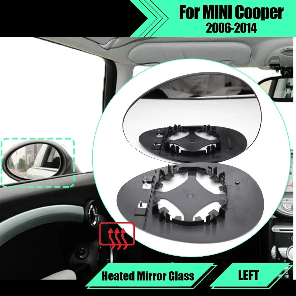 Side Mirror Glass For BMW MINI R55 Clubman R56 Cooper R57 Cabrio R58 Coupe R59 Roadster R60 Countryman R61 Paceman Accessories