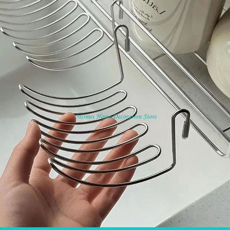 H7BF Expansion Small Hanging Rack Stainless Steel Wire Drain Basket For Sink Countertop Wall Mounting And Space Saving