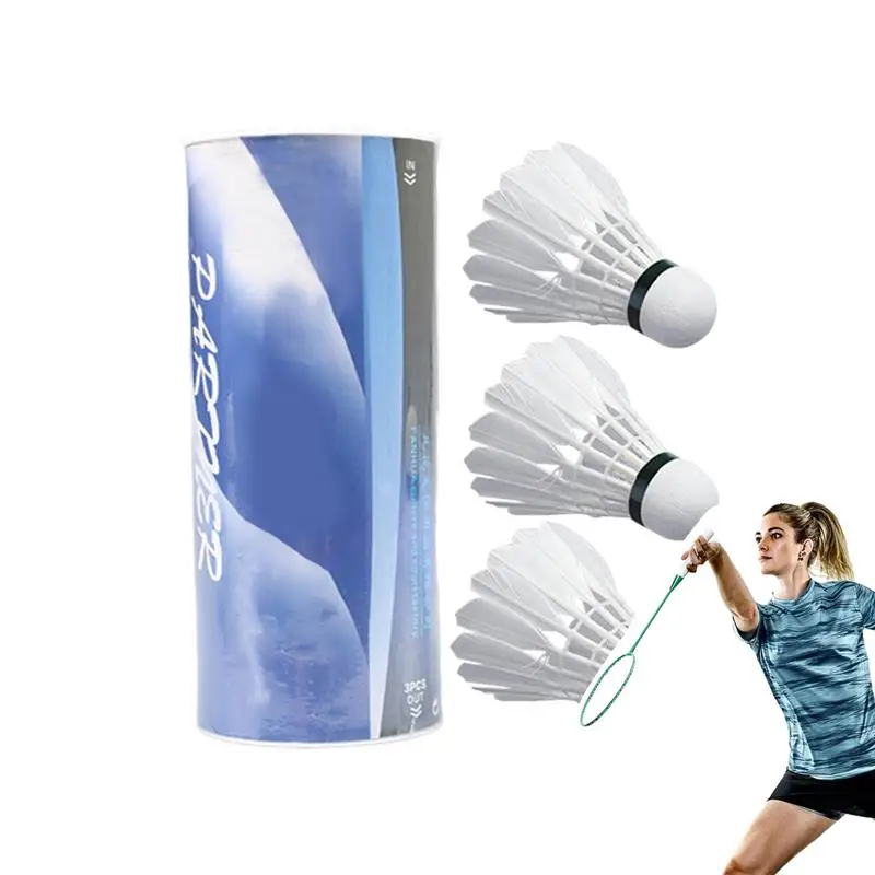 Feather Badminton Shuttlecocks Professional Feather Shuttlecock For Indoor Youth Hitting Practice High-Speed White Shuttle Beach