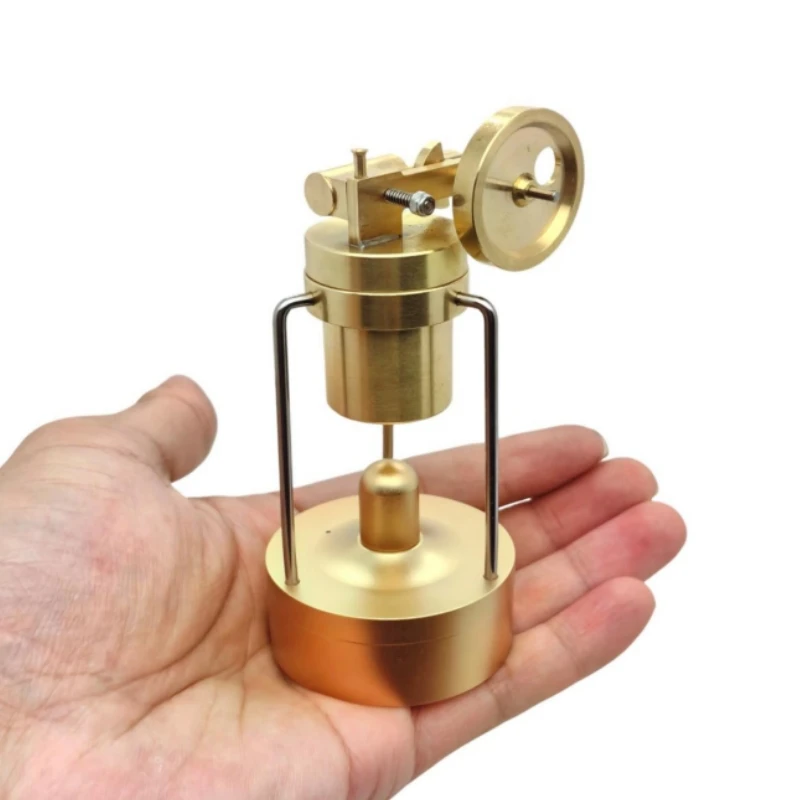 Mini Live Steam Engine Brass Three-legged Swing Single Cylinder Engine Science Education Toy