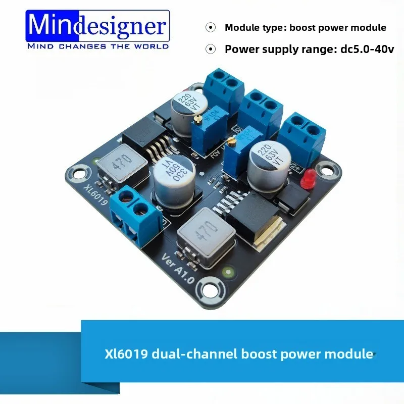 

XL6019 двойной регулируемый модуль повышающего источника питания 5А, высокий ток, высокая мощность, Super XL6009 Super LM2577