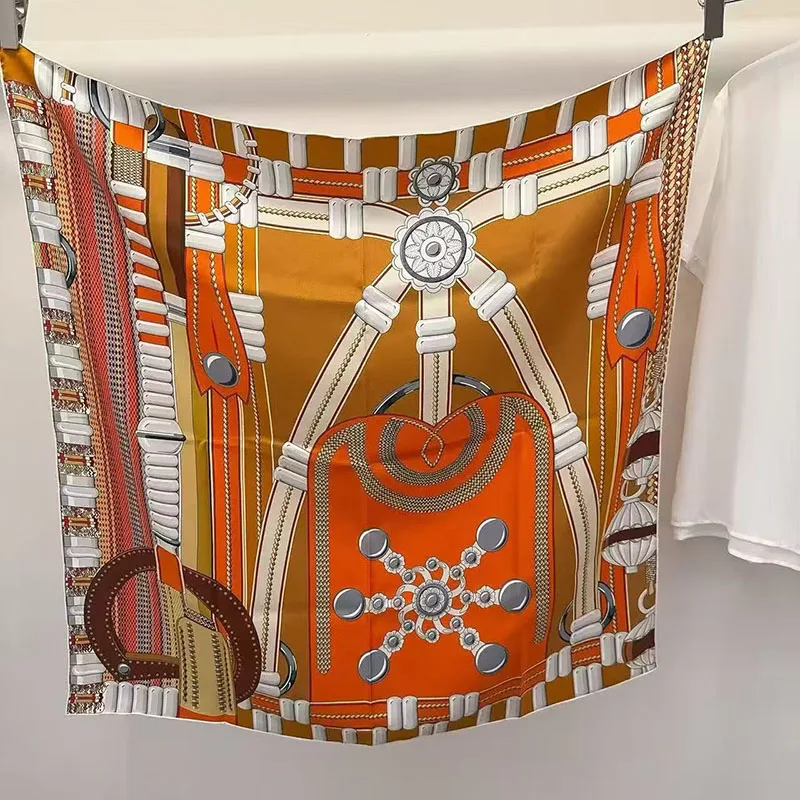 silk-scarf-for-women-square-90cm-orange-high-quality-luxury-big-floral-print-scarves-foulard-religious-premium