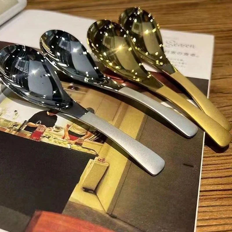 Acciaio inossidabile alto livello di aspetto casa carino oro corte Earl Spoon casa cucina cucchiaio stoviglie lucidate a specchio