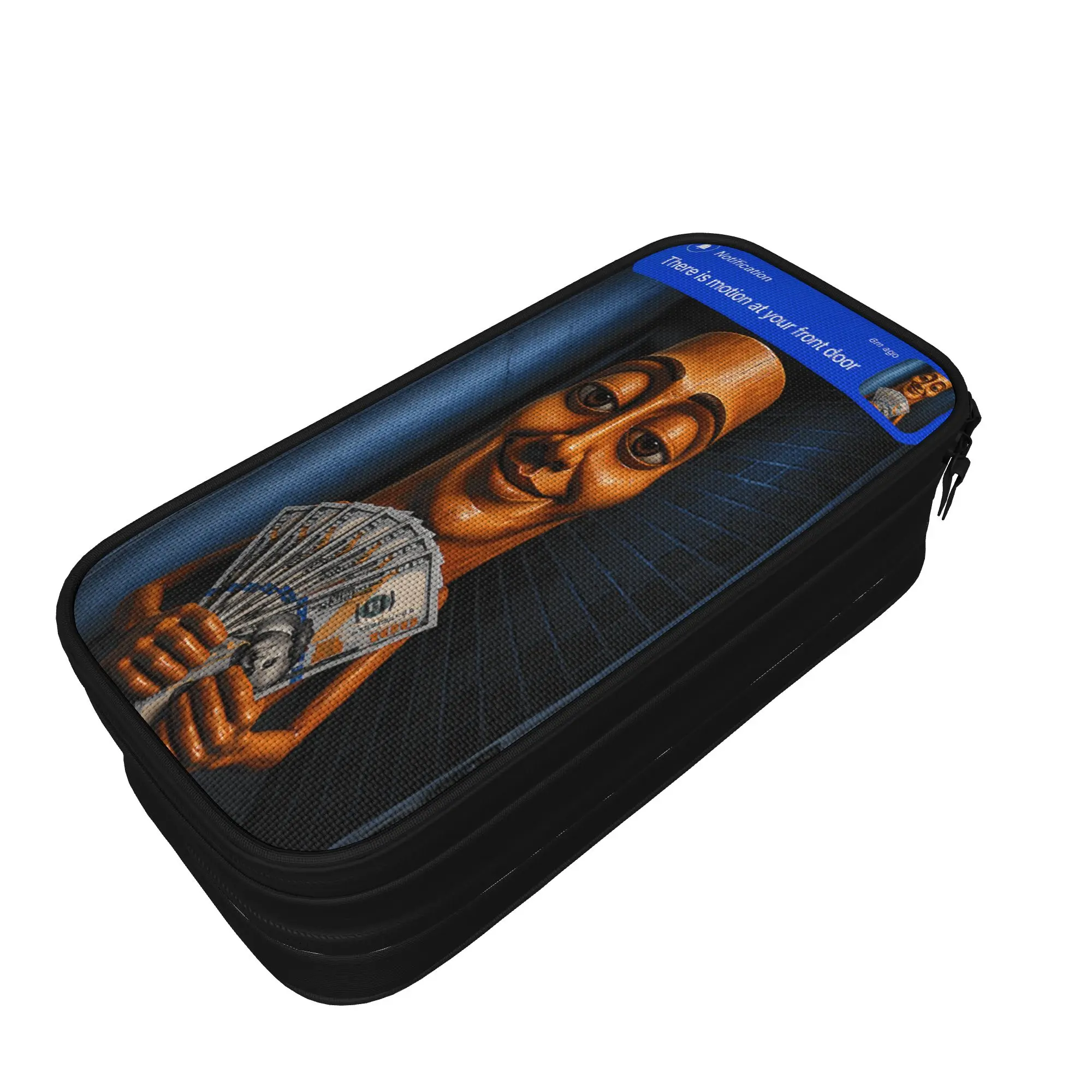 There is Motion at Your Front Tung Tung Tung Sahur Money Pencil Case Boy Girl Lovely Pencil Bag Graphic School Pencil Cases
