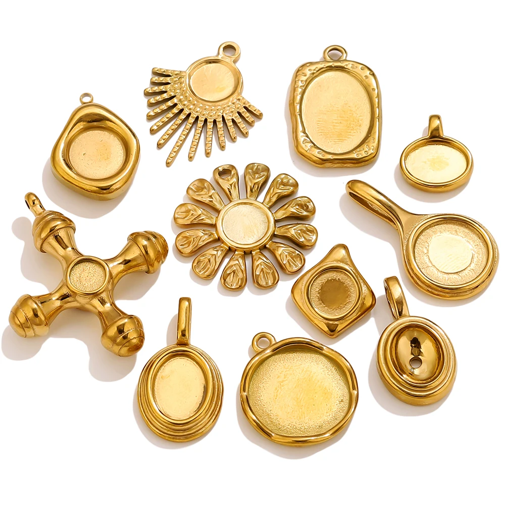 Breloques rondes et ovales en - Pendant Blank Bezel avis et prix