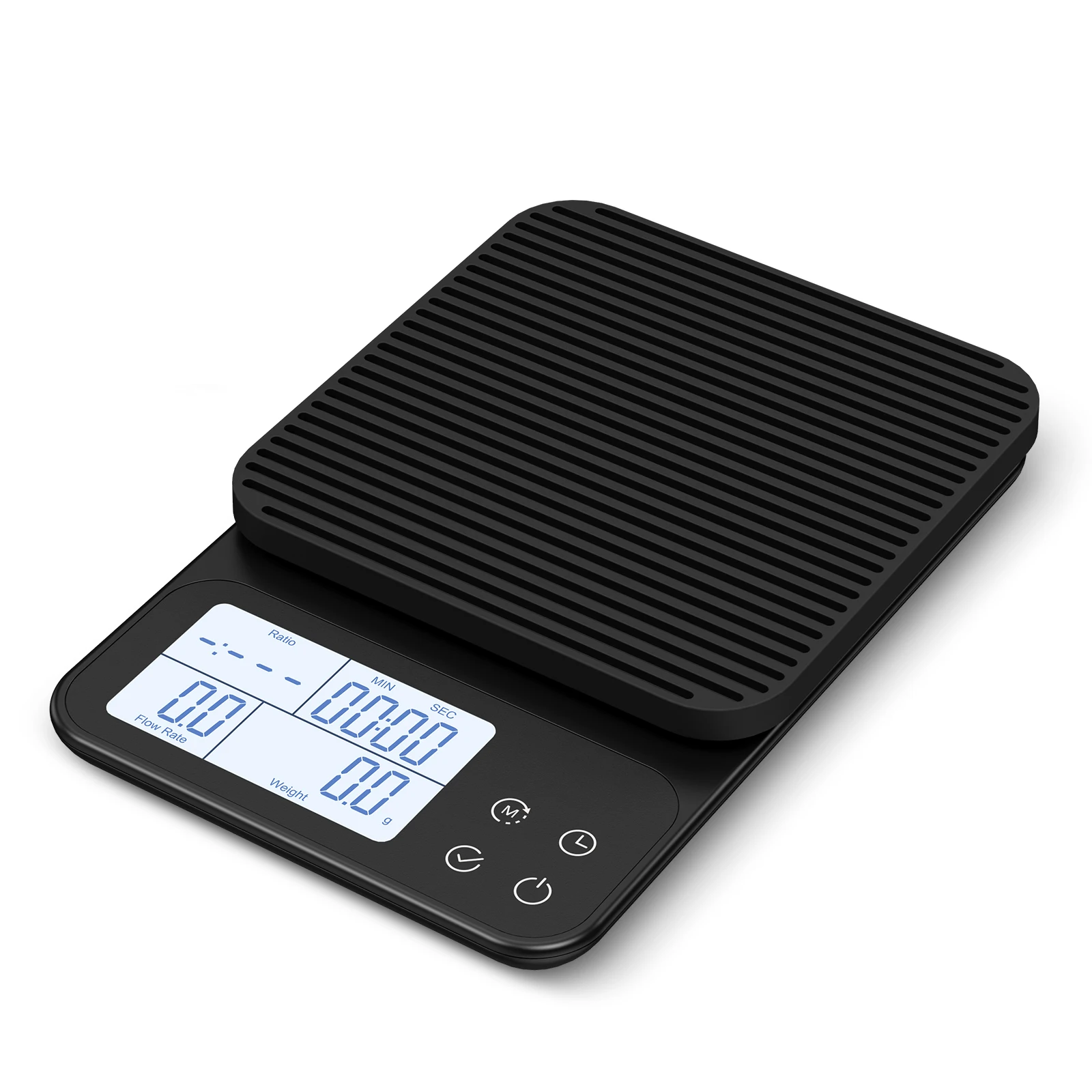 Digital Coffee Scale 2kg 0.1g Waterproof Kitchen Scale With Timer Tare Function Heat Insulation Pad for Espresso Baking Cooking