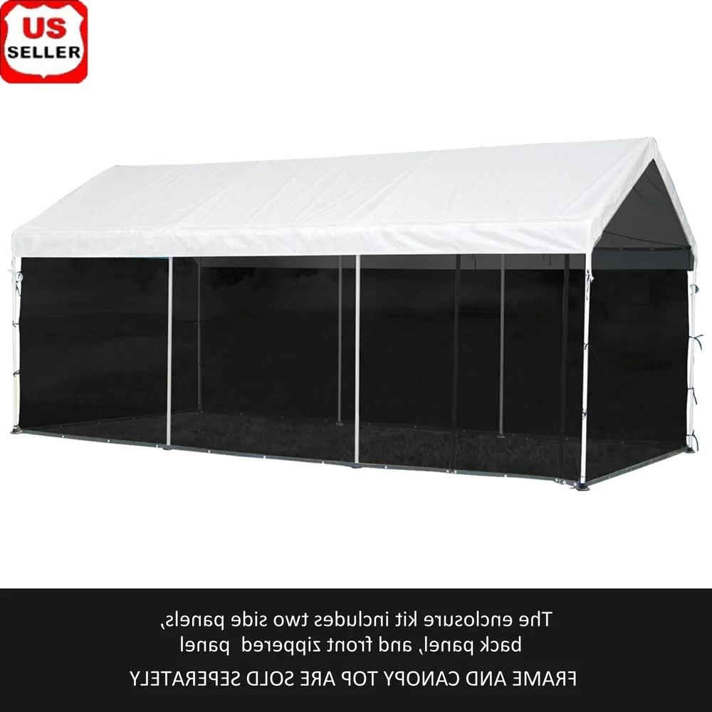 

10x20 Screen House Enclosure Kit Durable Poly Material Instant Canopy Accessory Zippered Walls Bug Protection Easy Setup Camping