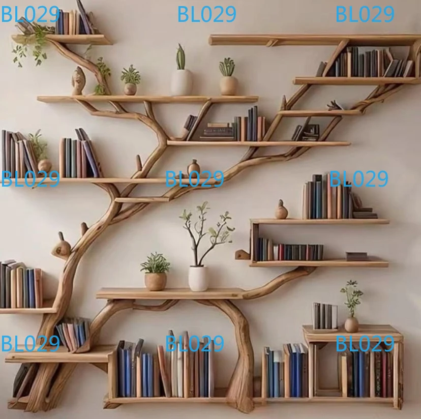 Mehrschichtiges Regal aus altem Ulmenholz, Bücherregal in Kastenform, Du Baoge Teekannen-Präsentationsständer