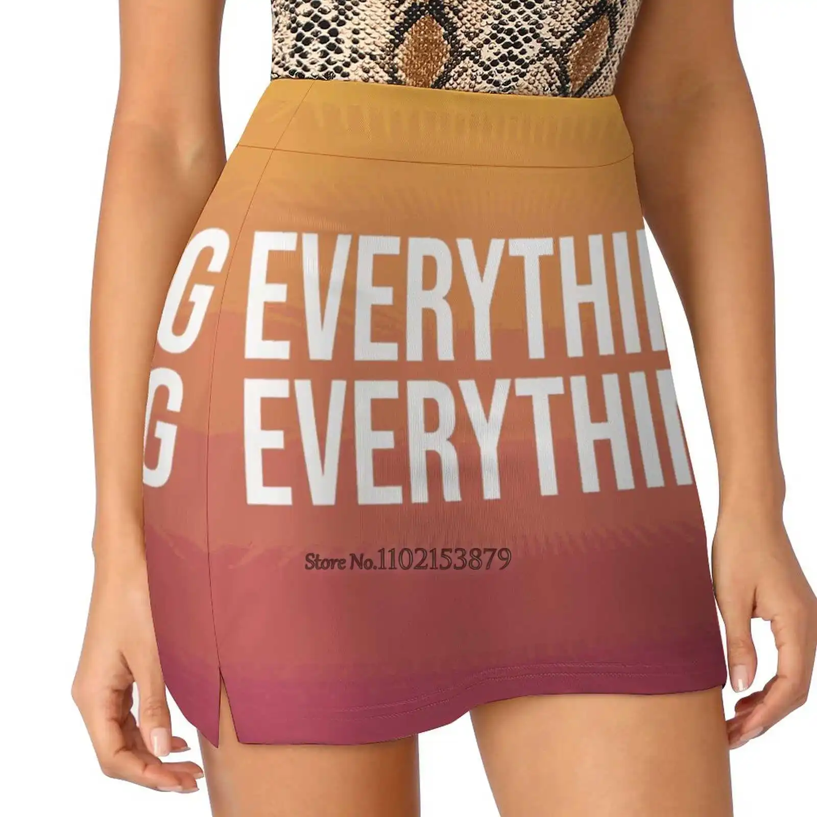 Everything Everything ( Get To Heaven ) Women Sports Skirt Tennis Golf Dance Fitness Running Yoga Skirts Everything Band Music