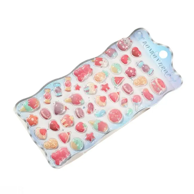 

D08B Embossed Animal Sticker Adhesive PVC Resin Sticker For Notebook Journal Phone