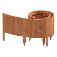 WOLTU 20/35/45/60cm Garden Grass Lawn Edge Wood Flexible Lawn Edging Border Garden Fence for Outdoor Landscape Garden Decoration