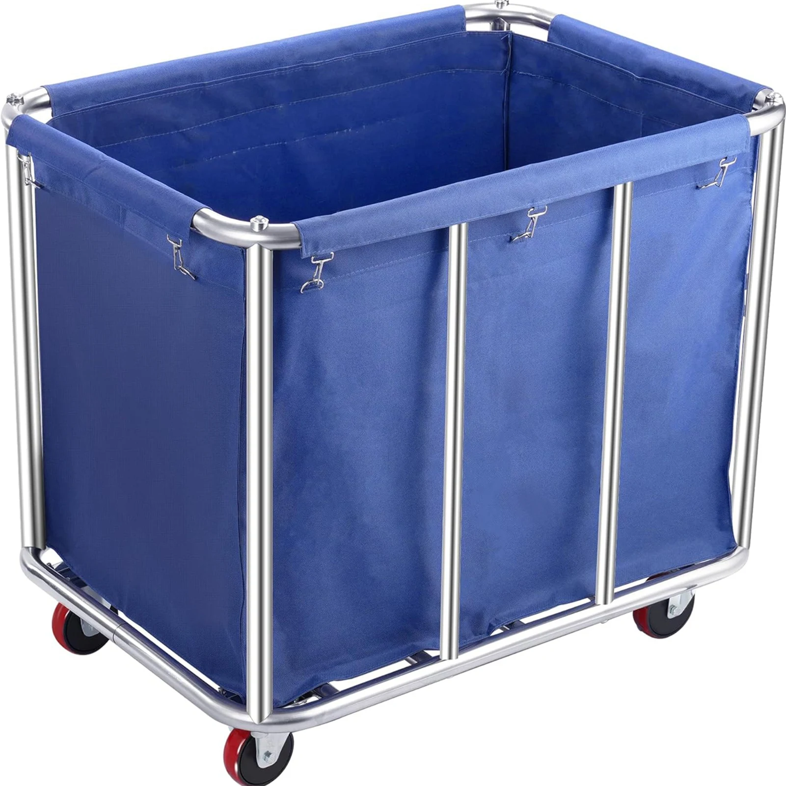 

Blue Collapsible Laundry Hamper with Handles - 18L Breathable Mesh Dirty Clothes Basket, Foldable Storage Bin for Bedroom/Laundr