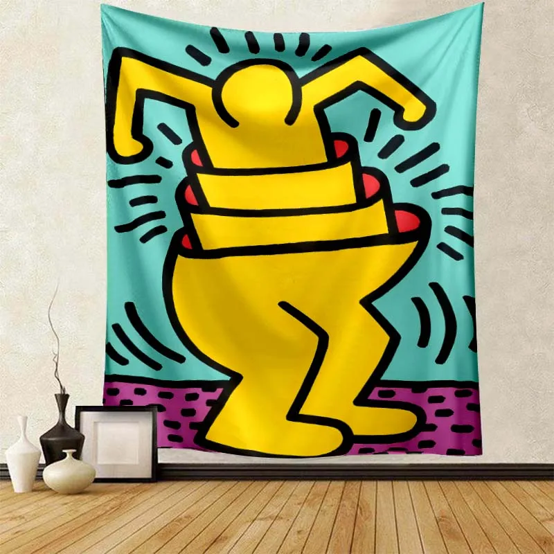 Pop Art Figures Graffiti Colorful Abstract Art Blanket living room bedroom home decor children's room baby blanket birthday gift