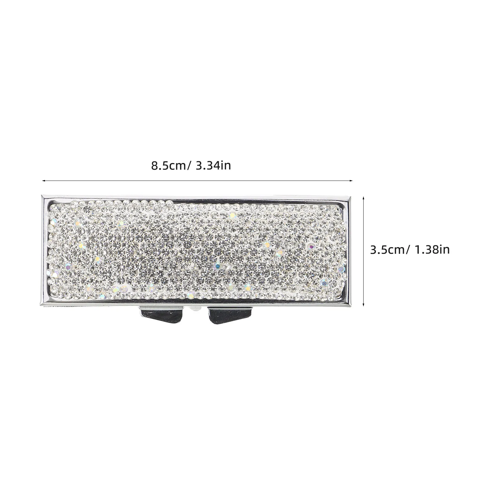 3 Section Mini Portable Medicine Case Metal Bling Pill Organizer Travel Pill Container for Pocket Purse Pills Case Organizer