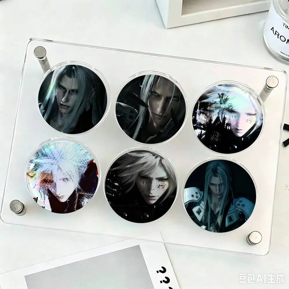 Sephiroth Game Final Fantasy  Anime Button Pin Handmade Brooch For Clothes Cartoon Badge Backpack Decoration Jewelry Accessories