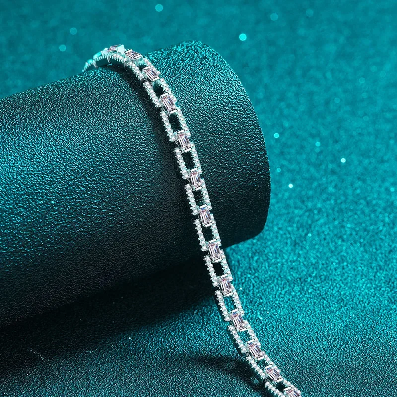 Original Platinum Bracelets for Women Luxury Group Moissanite Diamond Bracelet with GRA Pt950 Bracelet Wedding Fine Jewelry