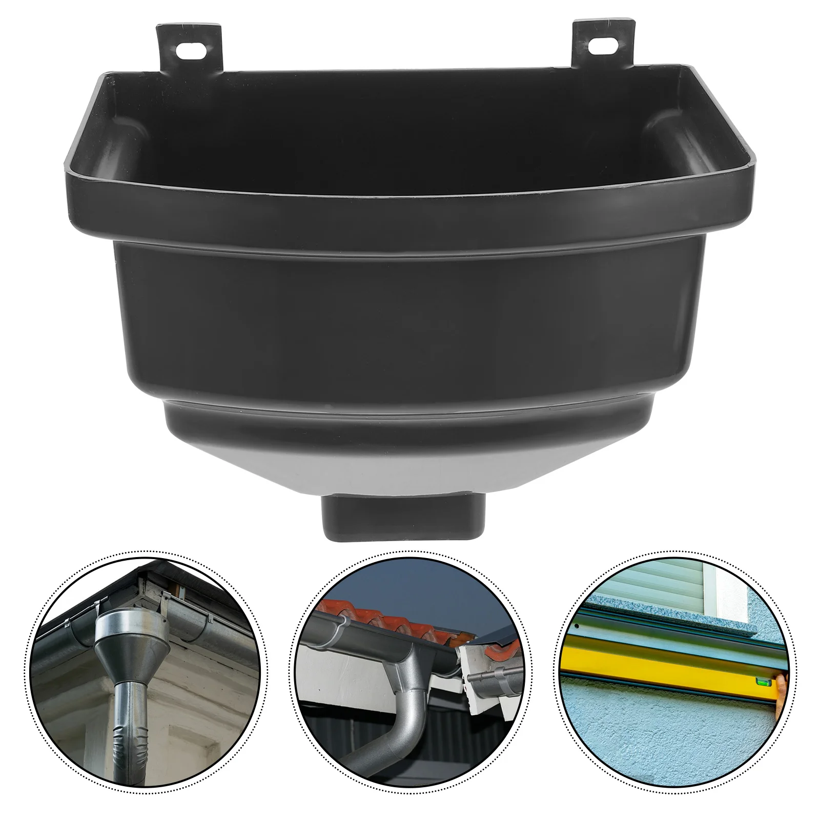 

Rainwater Drainage Funnel Curved Gutter Downspout Diverter for Seamless Rain Collector Connection and Overflow Prevention