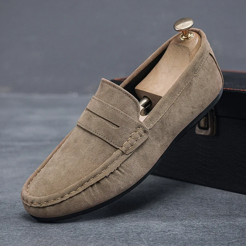 Mocasines de piel auténtica para hombre, zapatos planos de alta calidad, ligeros, para conducir, para primavera y verano, gran oferta, 2023