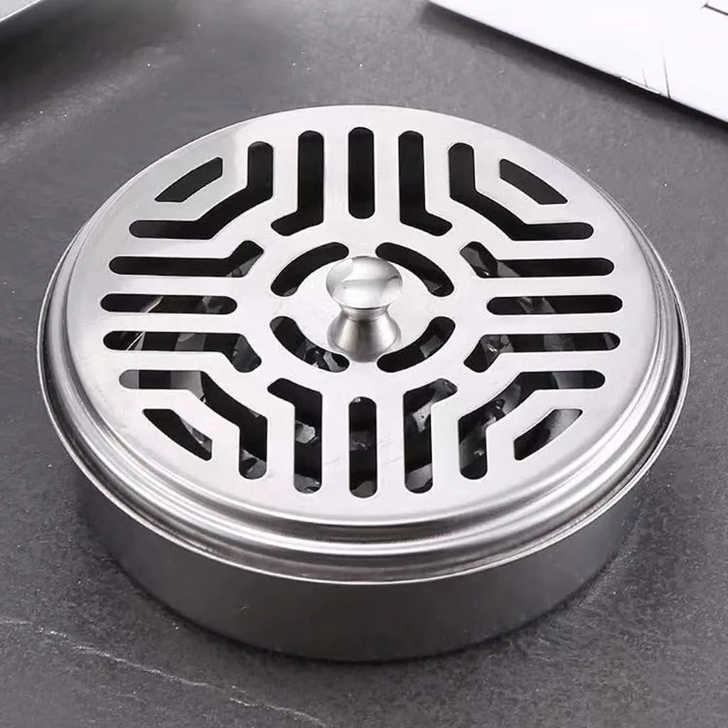

Incense Holder 1-Pack, Dual-Purpose Fire-Resistant Stand for Coils and Sticks with Lid for Indoor and Outdoor Use
