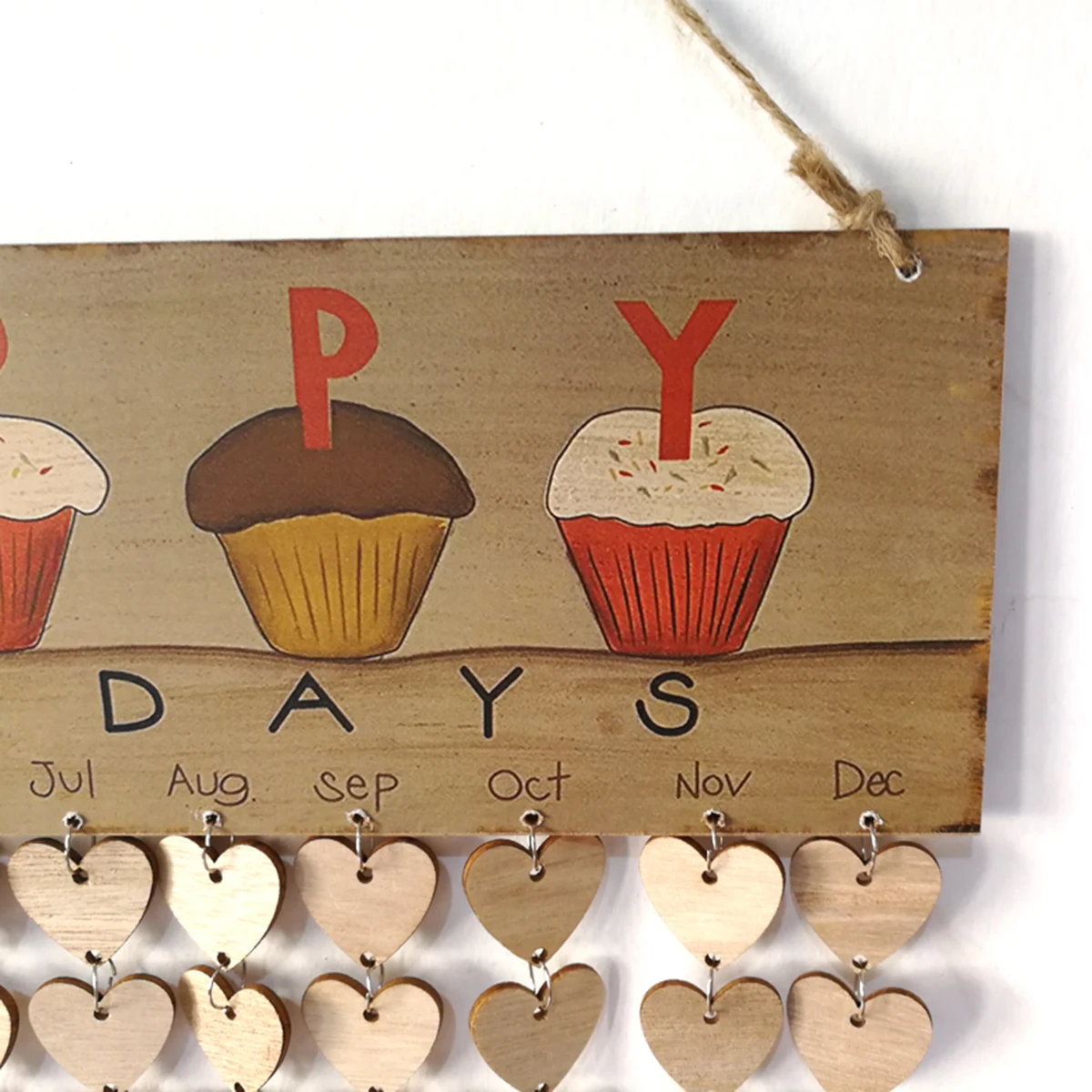 

Birthday Board Calendar Reminder Hanging Plate Plaque Family Prop Diy Dates Wall Decor Happy Sign