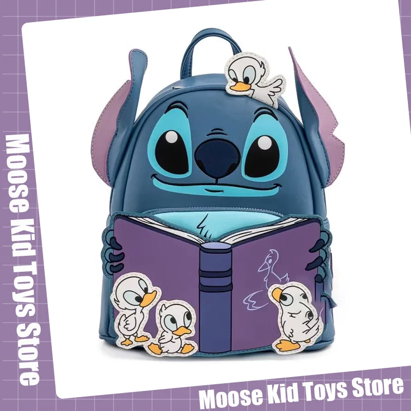 

New Loungefly Backpack Disney Lilo & Stitch Backpack Large Capacity Cute Children Backpack Girl Gift Kawaii Stitch Shoulder Bag