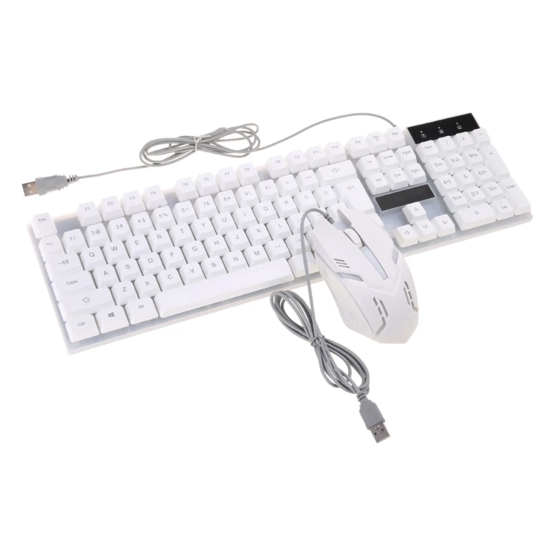 USB  Backlight Mouse Keyboard Combos Set Gifts for Friends Teens Computer Replacement Accessories for Creative Dura